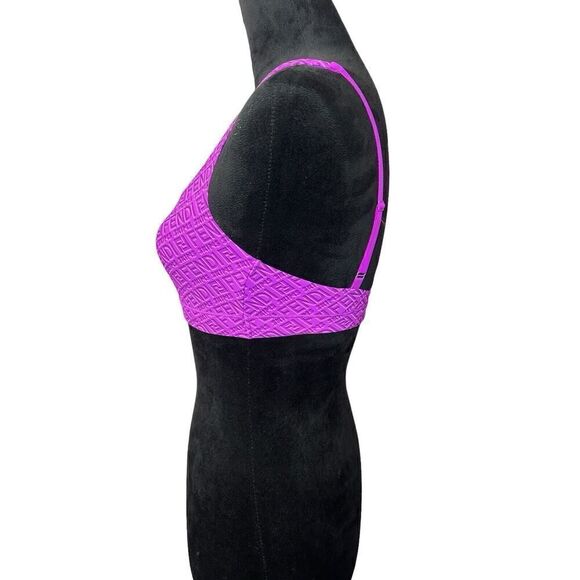 NWOT Fendi x Skims Square Neckline Sleeveless Crop Top Purple Small - Picture 7 of 12